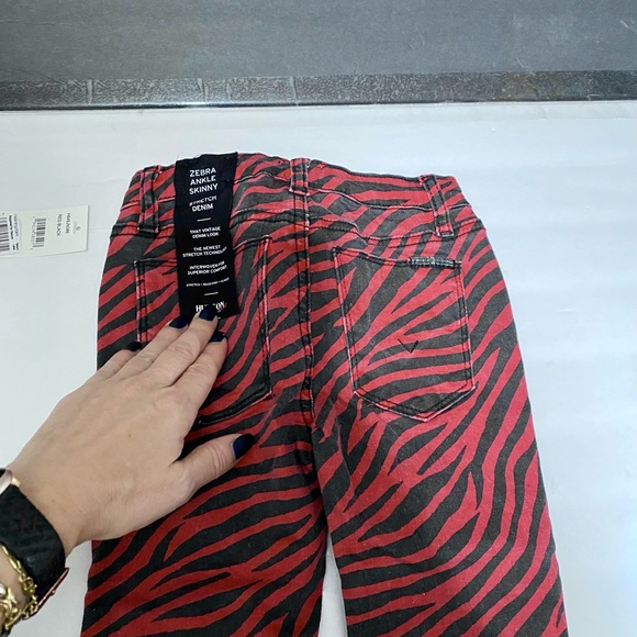 Hudson Red Zebra Girls Jeans - Picture 4 of 7